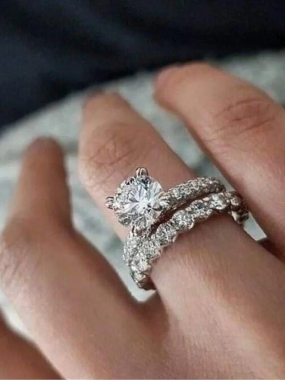 Silver ring set - Picture 2 of 3